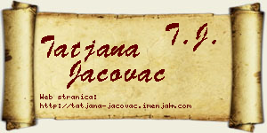 Tatjana Jačovac vizit kartica